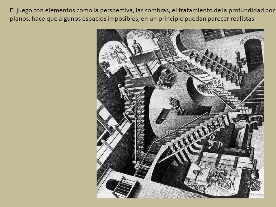 El juego con elementos como la perspectiva, las sombras, el tratamiento de la profundidad por