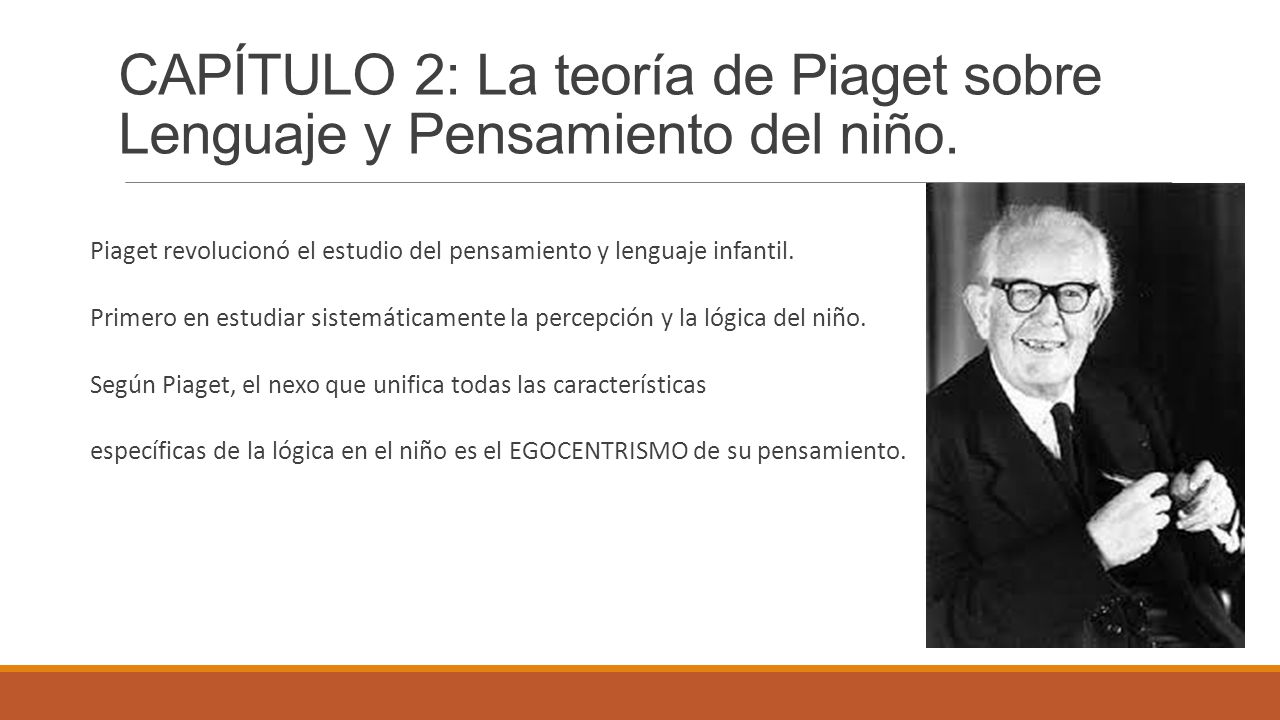 CAPÍTULO 2: La teoría de Piaget sobre Lenguaje y Pensamiento del niño.