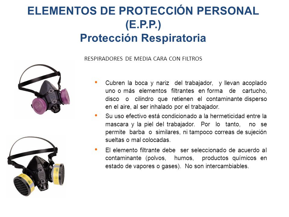RESPIRADORES DE MEDIA CARA CON FILTROS