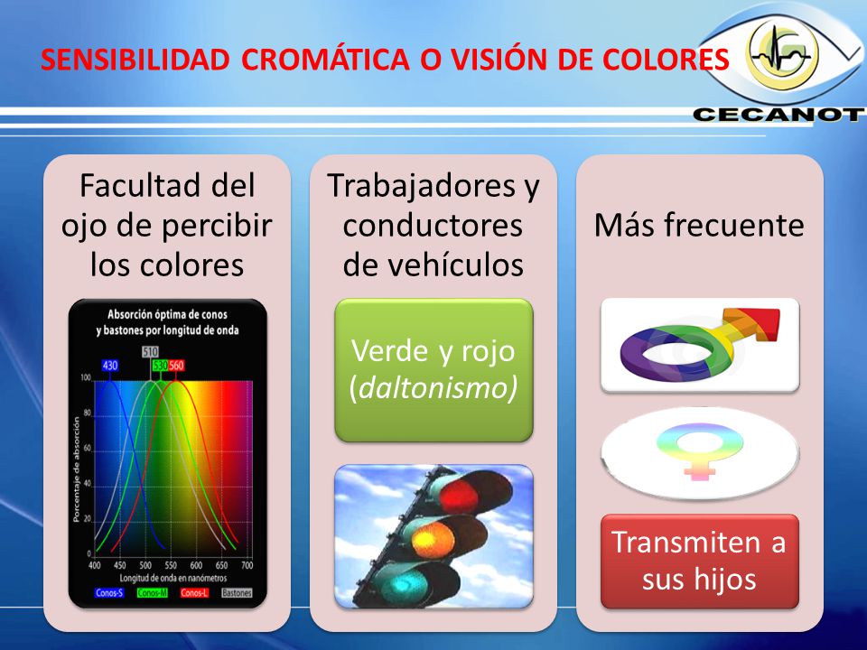 SENSIBILIDAD CROMÁTICA O VISIÓN DE COLORES