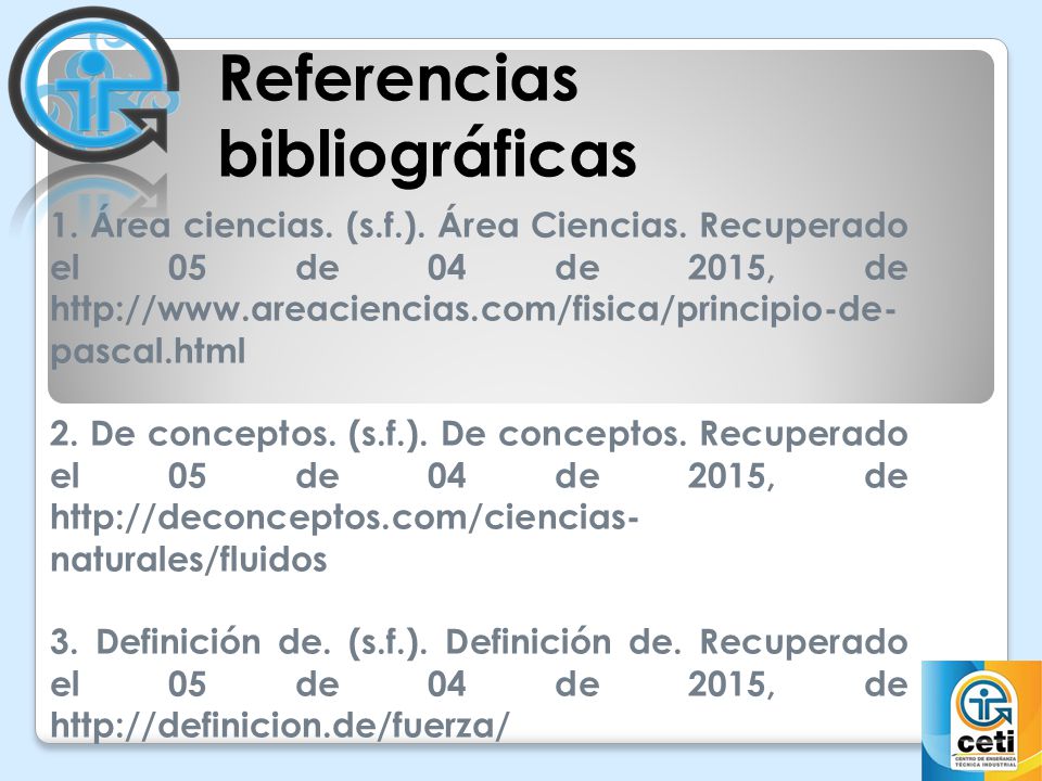 Referencias bibliográficas