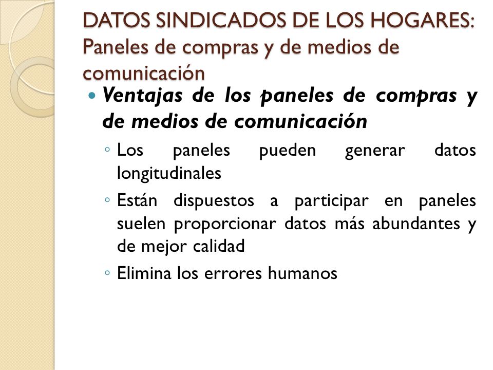 Ventajas de los paneles de compras y de medios de comunicación