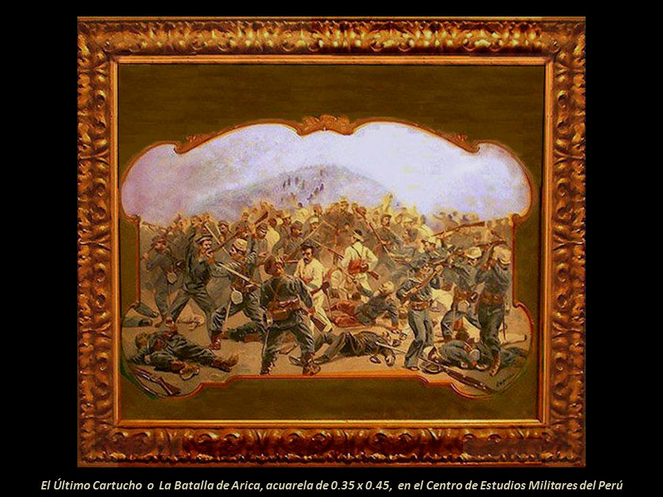 El Último Cartucho o La Batalla de Arica, acuarela de x 0