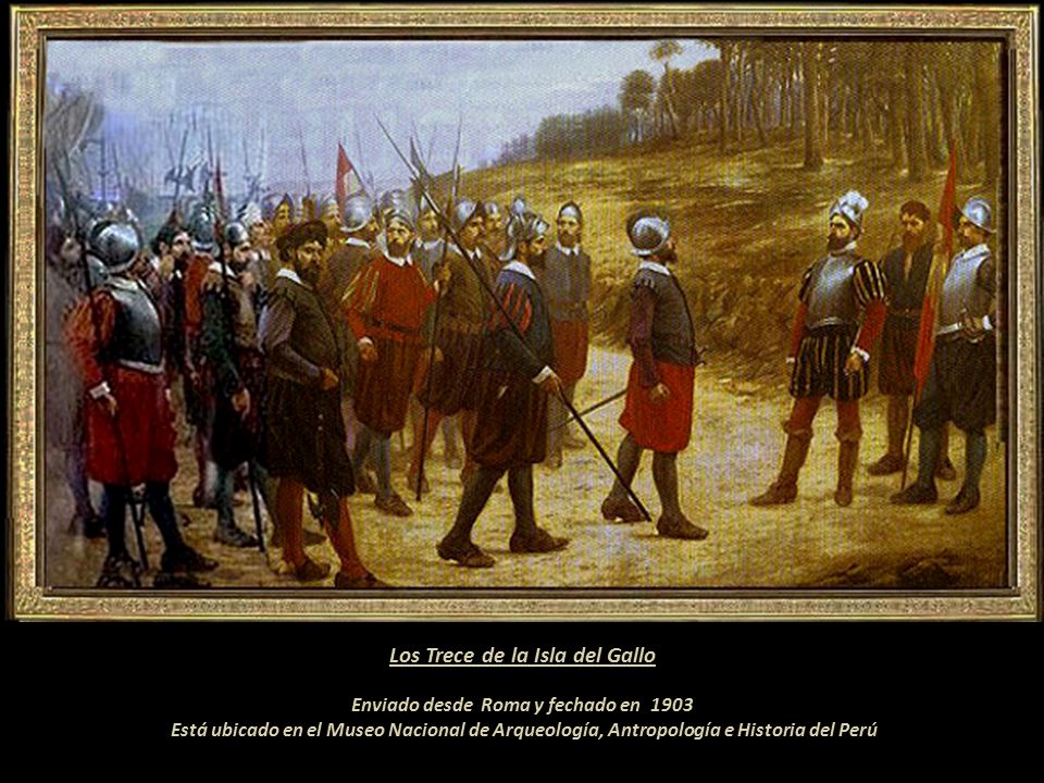 Los Trece de la Isla del Gallo Enviado desde Roma y fechado en 1903