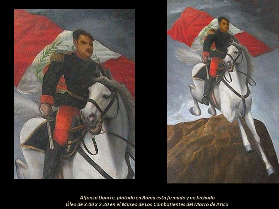 Alfonso Ugarte, pintado en Roma está firmado y no fechado