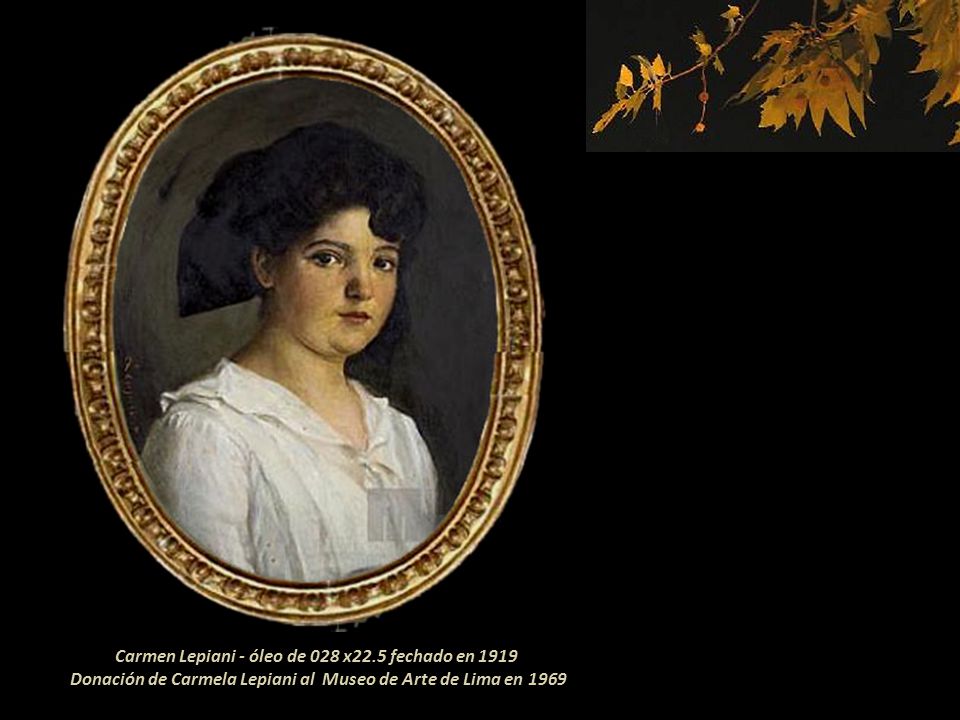 Carmen Lepiani - óleo de 028 x22.5 fechado en 1919