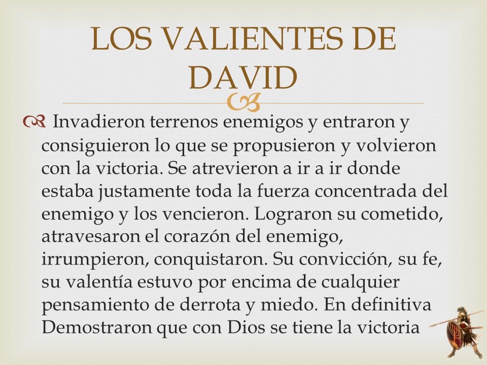 LOS VALIENTES DE DAVID