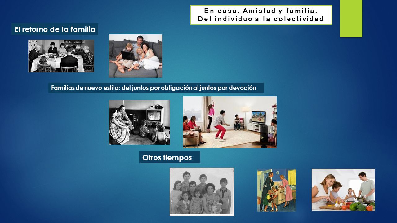 En casa. Amistad y familia. Del individuo a la colectividad