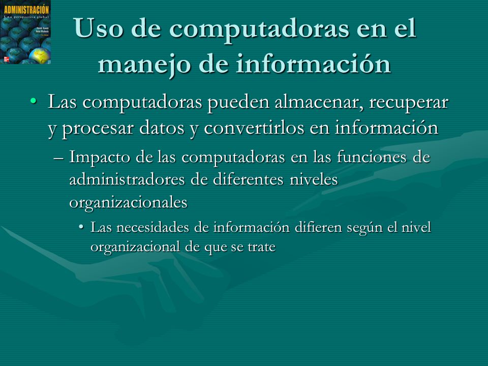 Uso de computadoras en el manejo de información