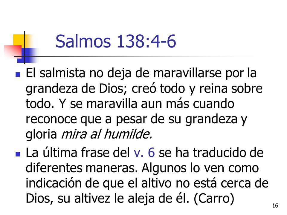 Salmos 138:4-6