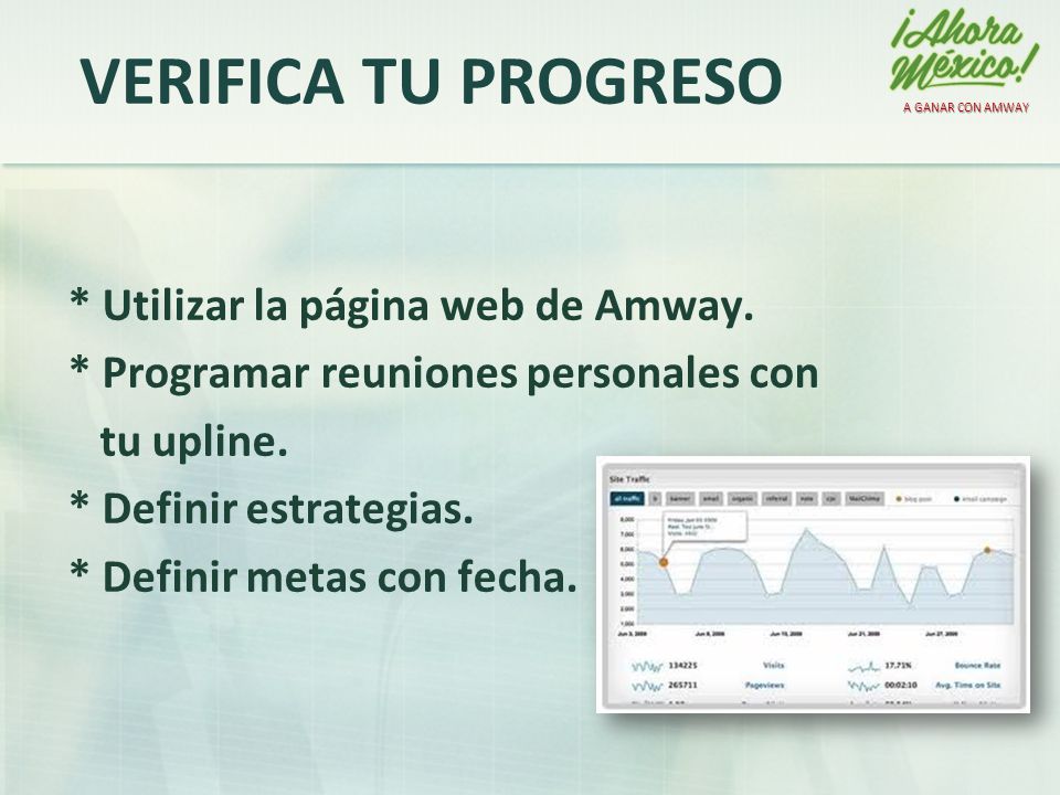 VERIFICA TU PROGRESO * Utilizar la página web de Amway.