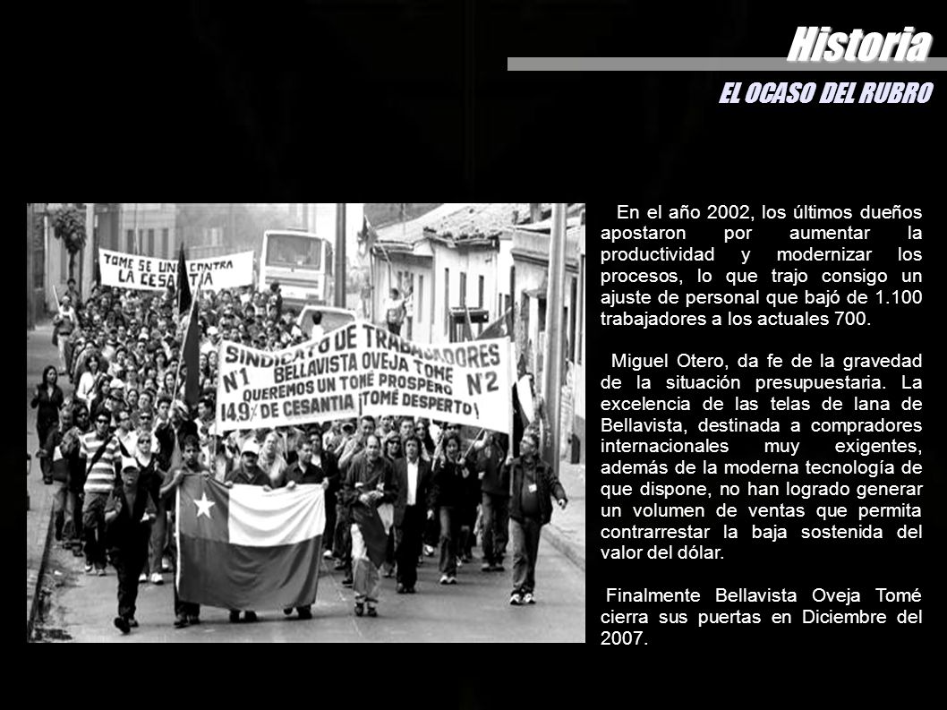 Historia EL OCASO DEL RUBRO