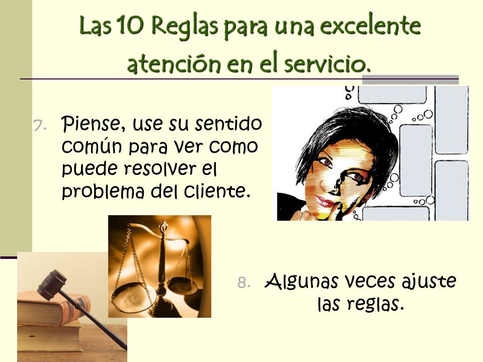 Las 10 Reglas para una excelente atención en el servicio.