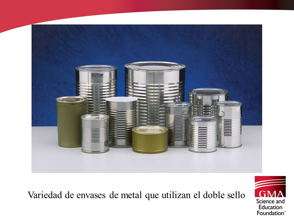 Variedad de envases de metal que utilizan el doble sello