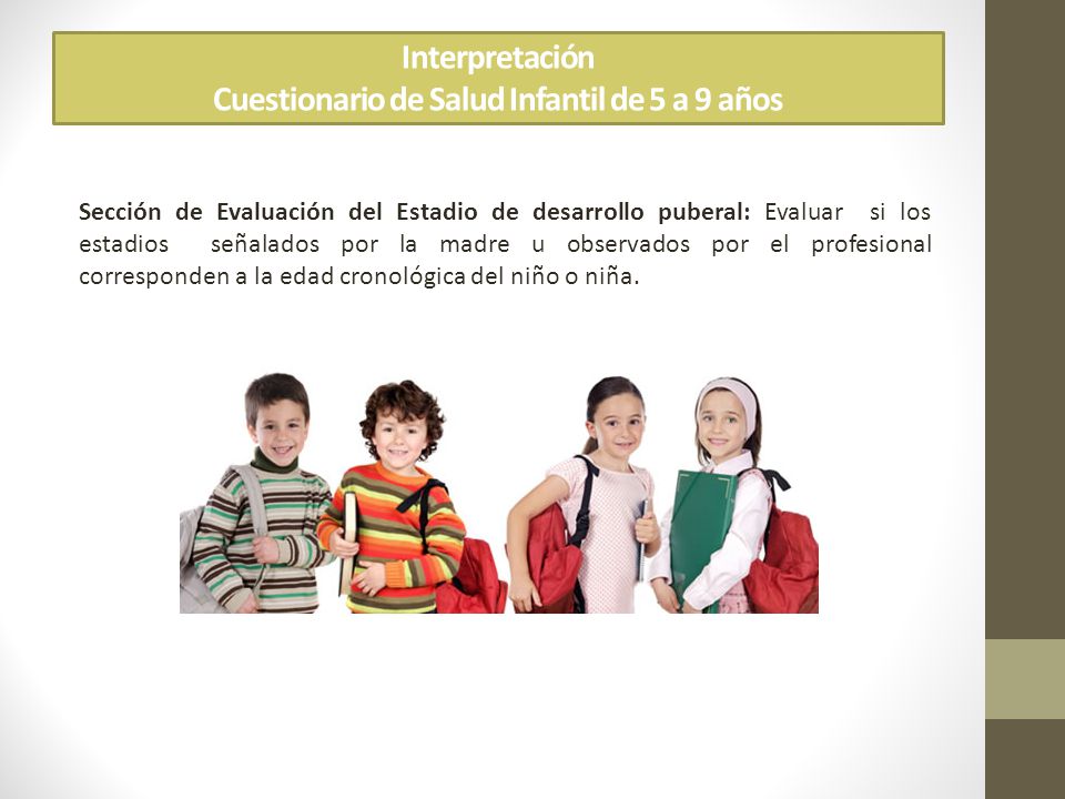 Interpretación Cuestionario de Salud Infantil de 5 a 9 años