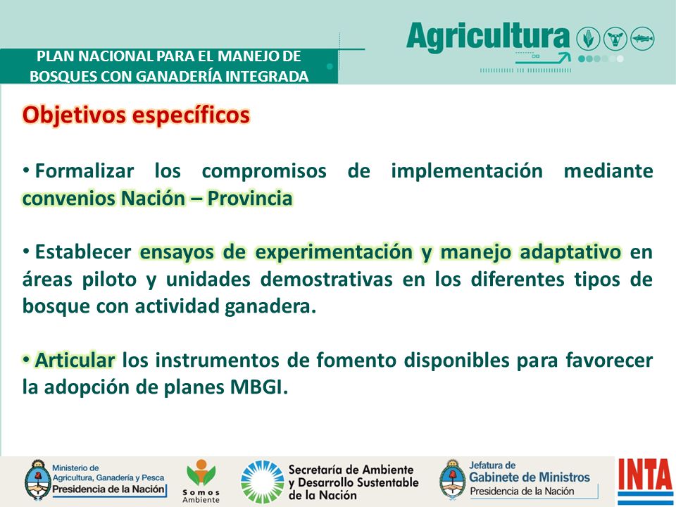 PLAN NACIONAL PARA EL MANEJO DE BOSQUES CON GANADERÍA INTEGRADA