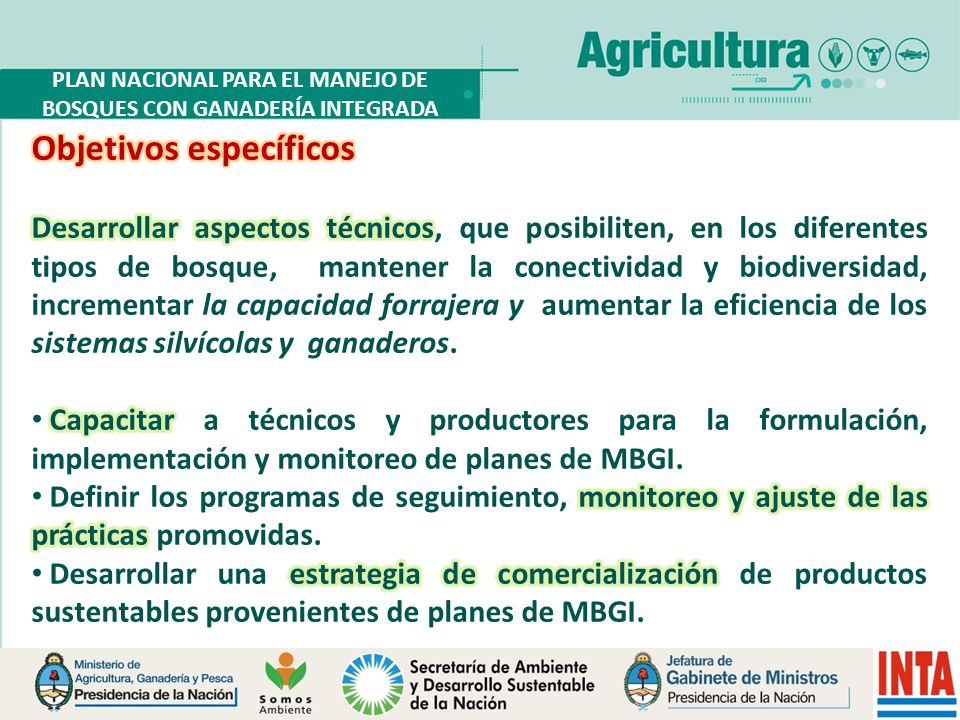 PLAN NACIONAL PARA EL MANEJO DE BOSQUES CON GANADERÍA INTEGRADA