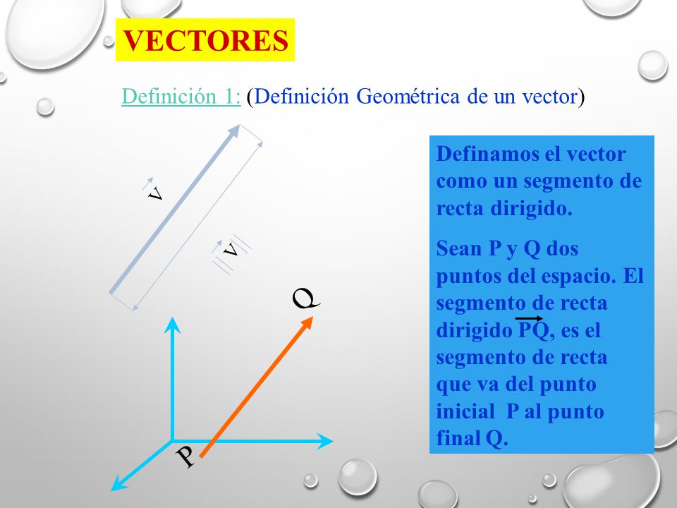 VECTORES Q P Definición 1: (Definición Geométrica de un vector)