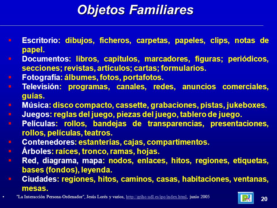 Objetos Familiares Escritorio: dibujos, ficheros, carpetas, papeles, clips, notas de papel.