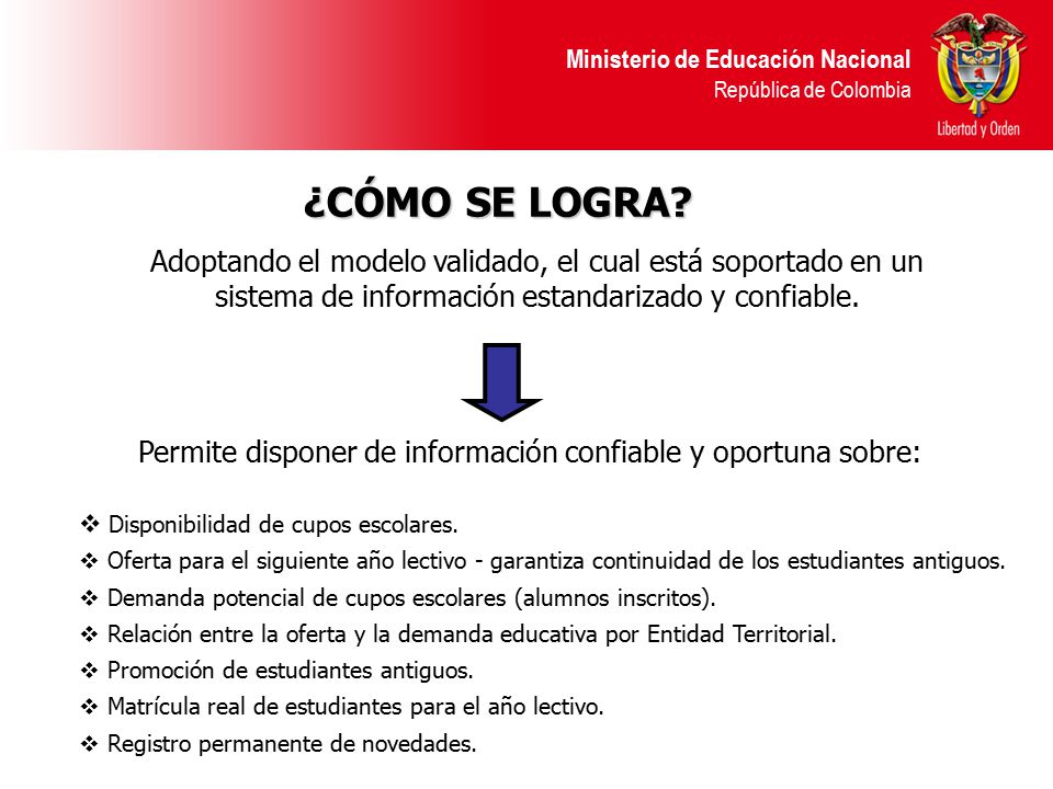Permite disponer de información confiable y oportuna sobre: