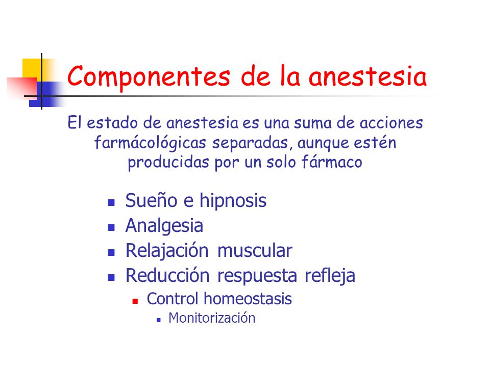 Componentes de la anestesia