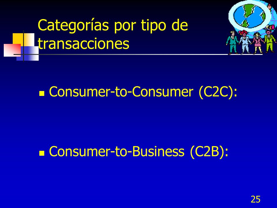 Categorías por tipo de transacciones
