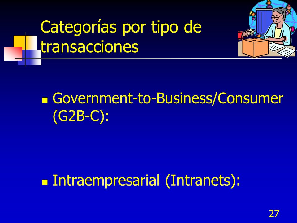 Categorías por tipo de transacciones