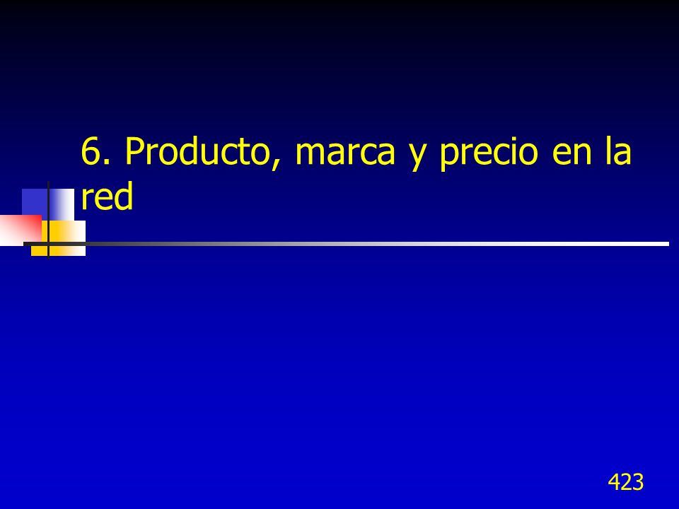 6. Producto, marca y precio en la red