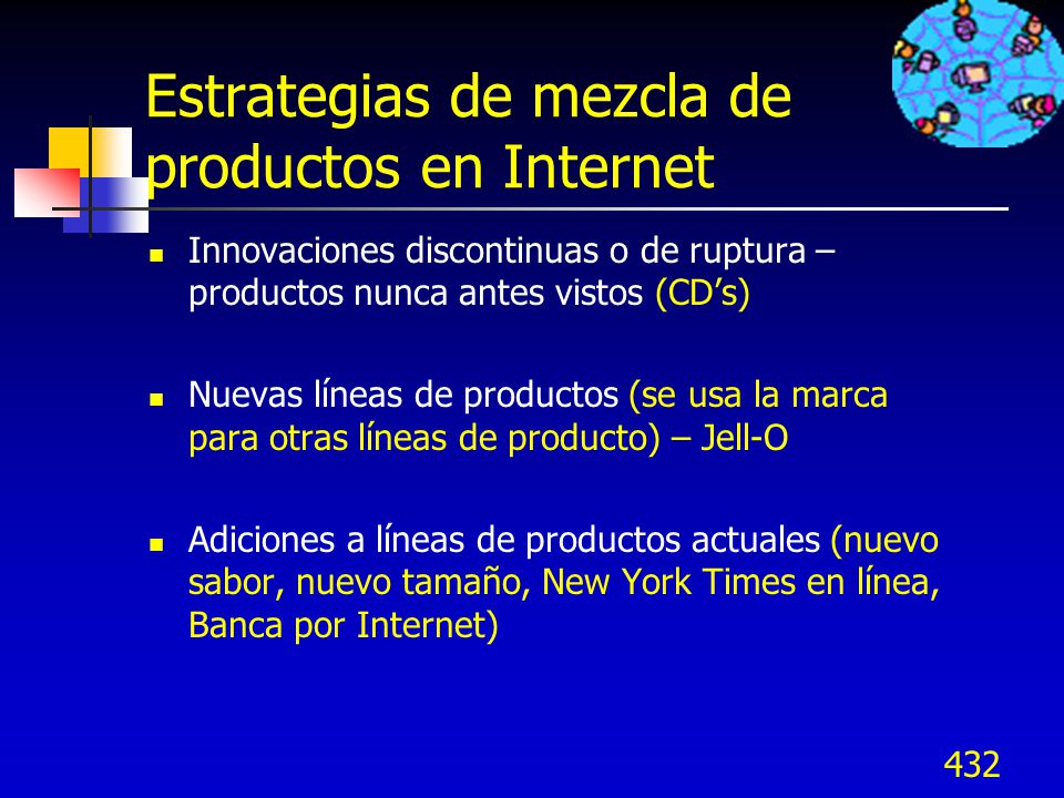 Estrategias de mezcla de productos en Internet