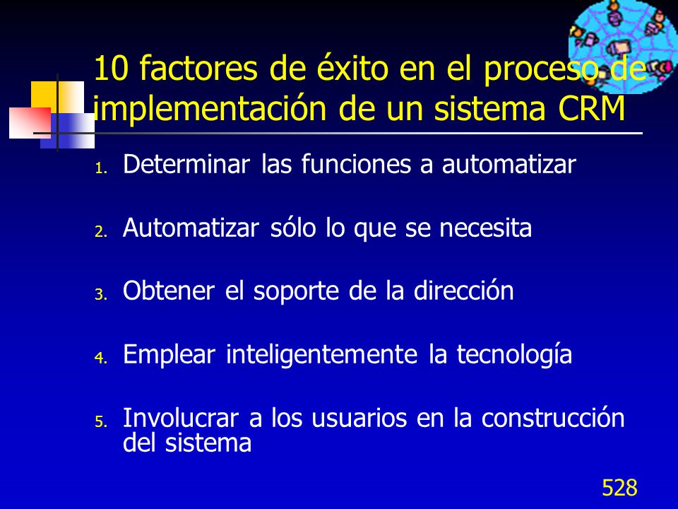 10 factores de éxito en el proceso de implementación de un sistema CRM