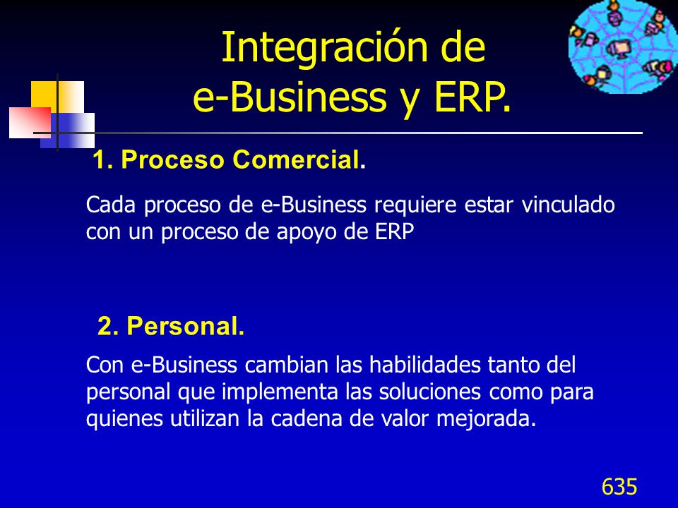 Integración de e-Business y ERP. 1. Proceso Comercial. 2. Personal.