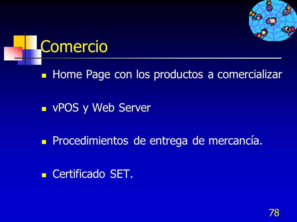 Comercio Home Page con los productos a comercializar vPOS y Web Server