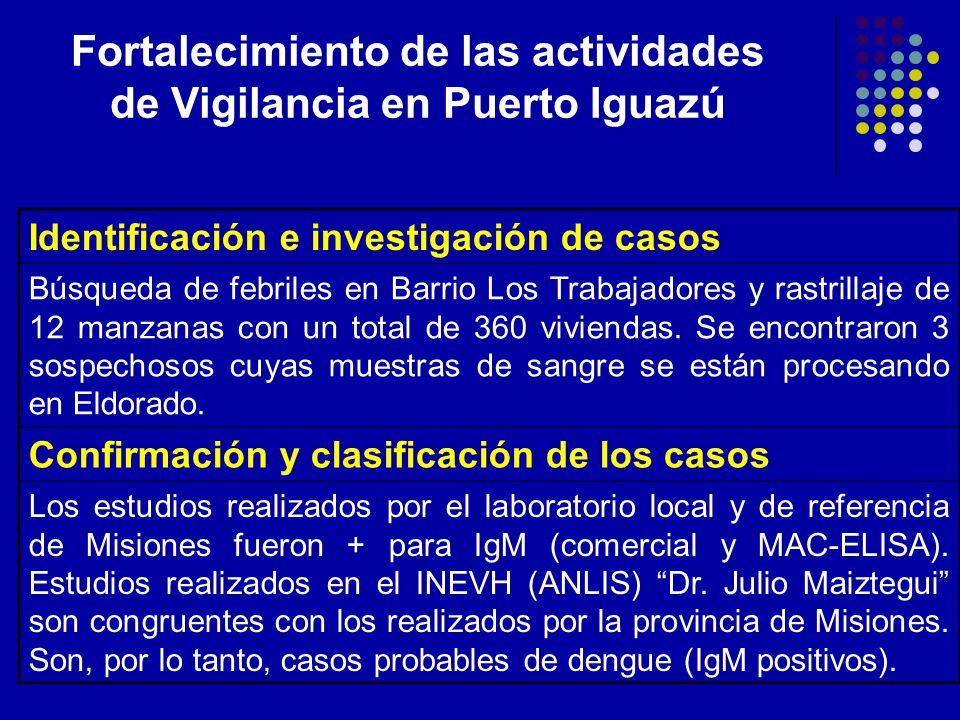 Fortalecimiento de las actividades de Vigilancia en Puerto Iguazú