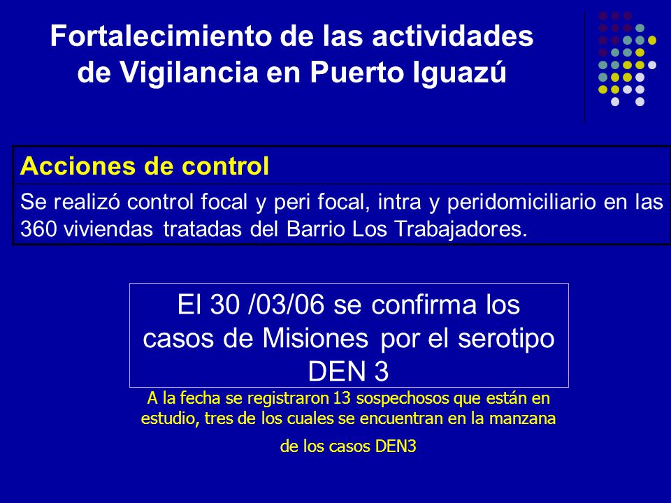 Fortalecimiento de las actividades de Vigilancia en Puerto Iguazú