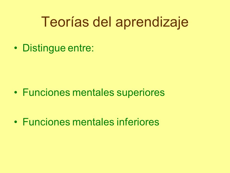 Teorías del aprendizaje