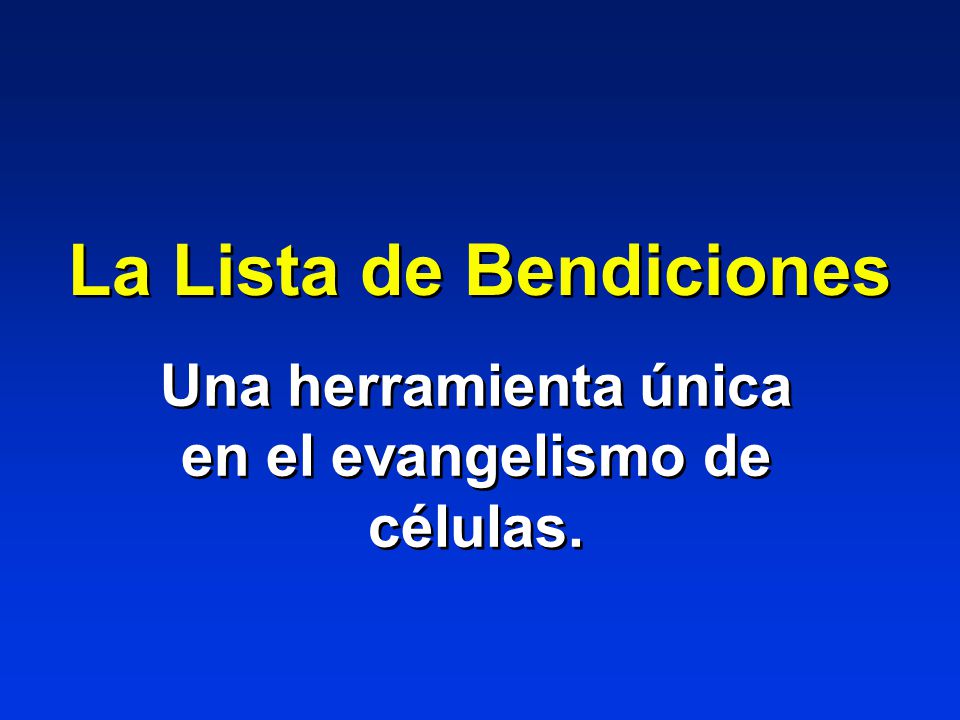 La Lista de Bendiciones