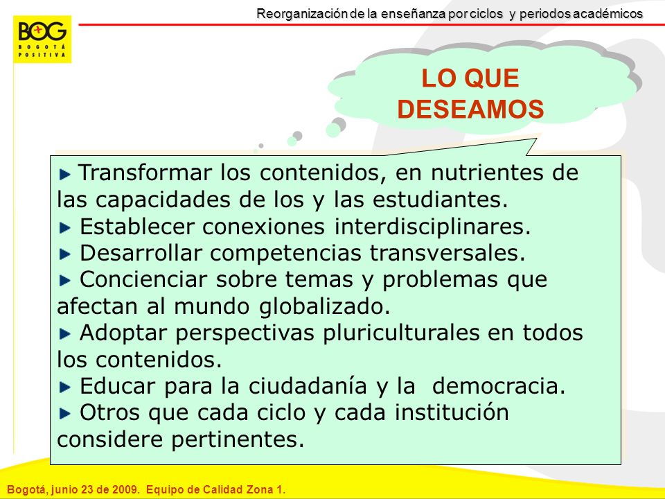 Reorganización de la enseñanza por ciclos y periodos académicos