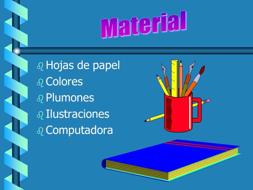 Material Hojas de papel Colores Plumones Ilustraciones Computadora