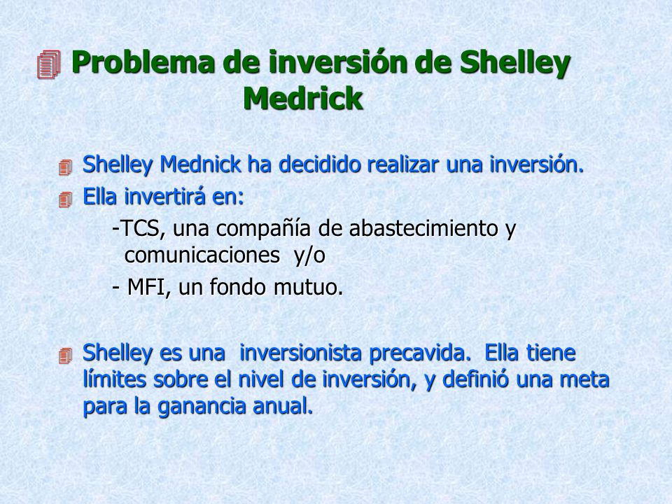  Problema de inversión de Shelley Medrick