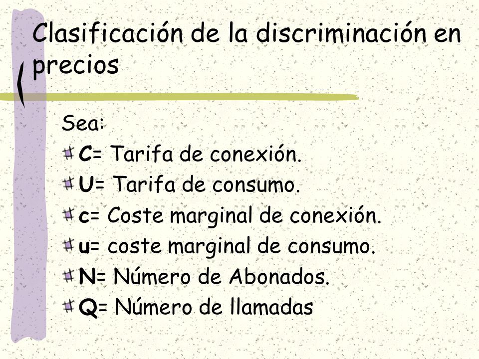 Clasificación de la discriminación en precios