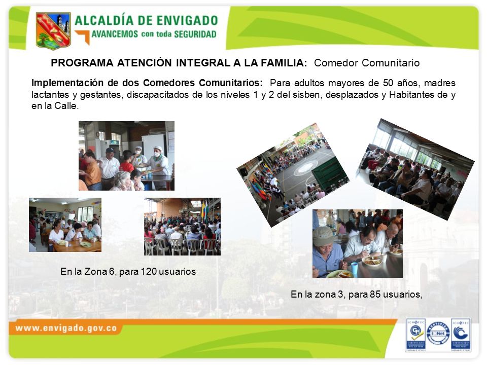 PROGRAMA ATENCIÓN INTEGRAL A LA FAMILIA: Comedor Comunitario