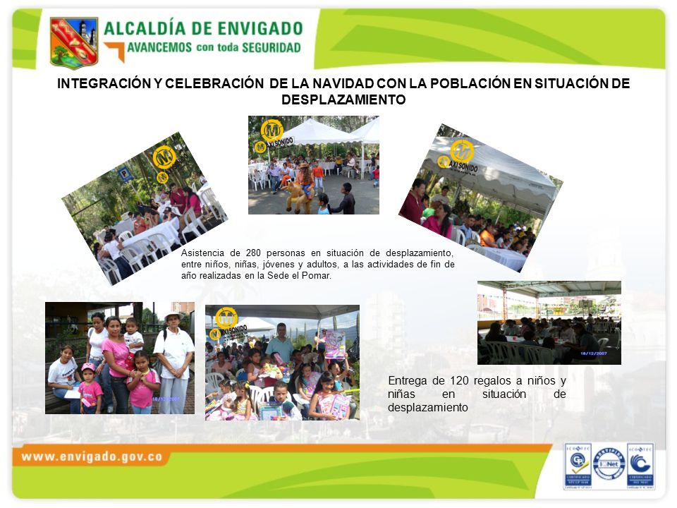 INTEGRACIÓN Y CELEBRACIÓN DE LA NAVIDAD CON LA POBLACIÓN EN SITUACIÓN DE DESPLAZAMIENTO