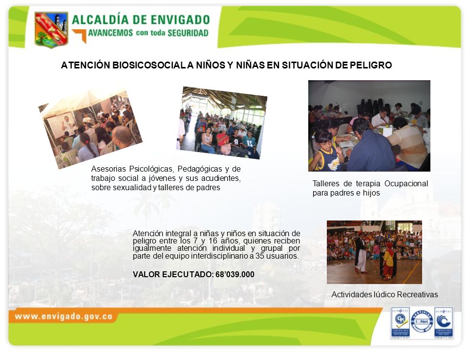 ATENCIÓN BIOSICOSOCIAL A NIÑOS Y NIÑAS EN SITUACIÓN DE PELIGRO