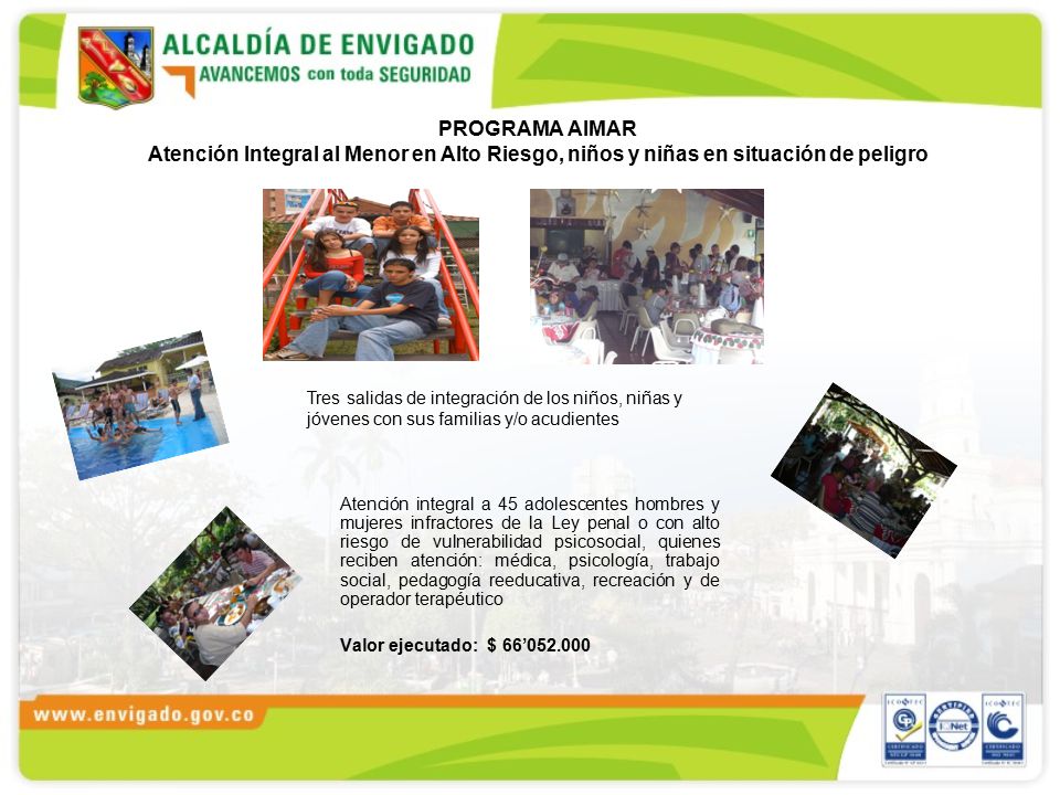 PROGRAMA AIMAR Atención Integral al Menor en Alto Riesgo, niños y niñas en situación de peligro