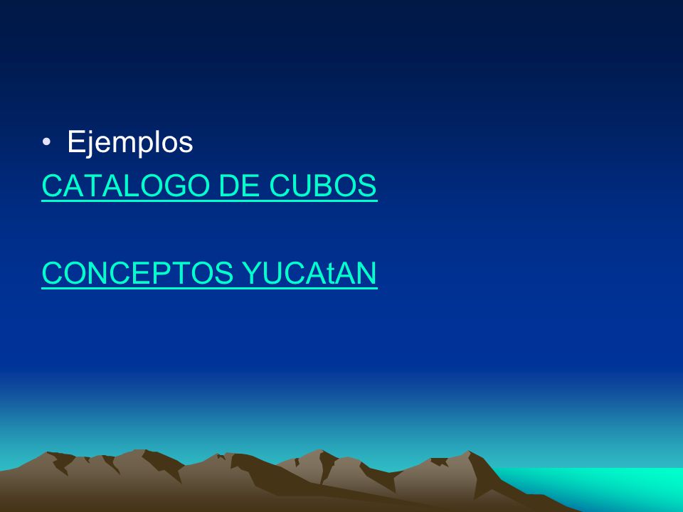 Ejemplos CATALOGO DE CUBOS CONCEPTOS YUCAtAN