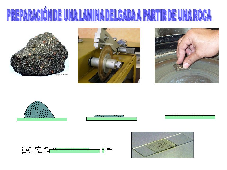 PREPARACIÓN DE UNA LAMINA DELGADA A PARTIR DE UNA ROCA