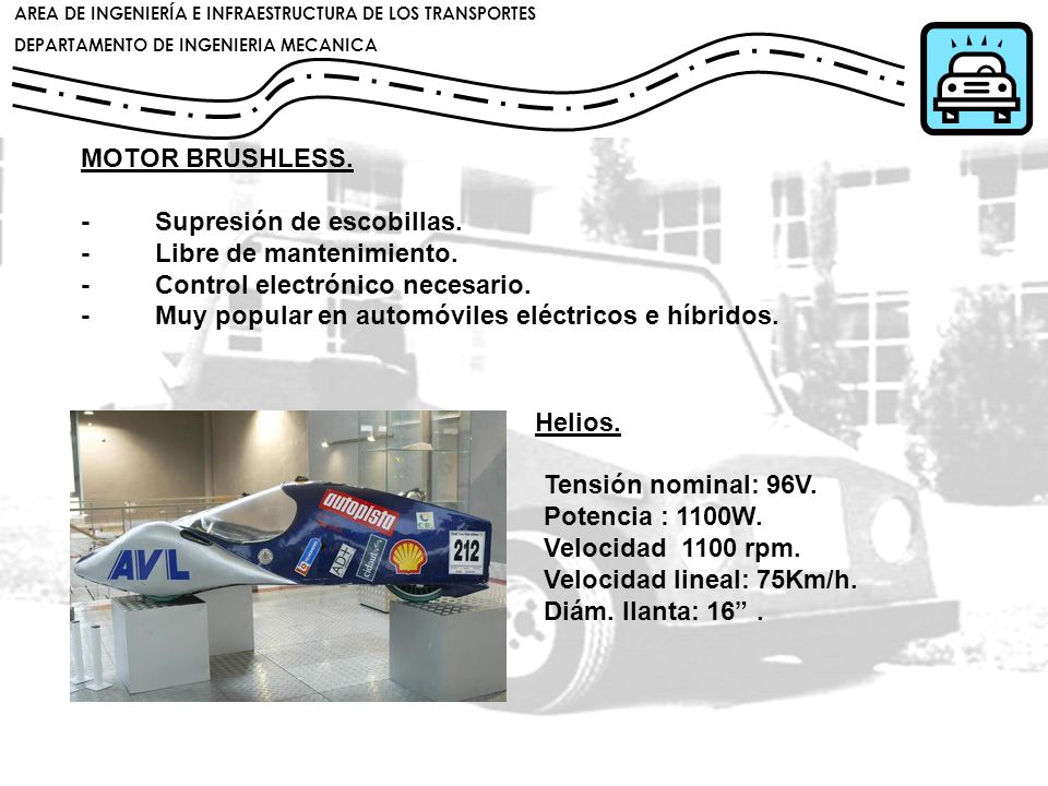 MOTOR BRUSHLESS. - Supresión de escobillas. - Libre de mantenimiento. - Control electrónico necesario.