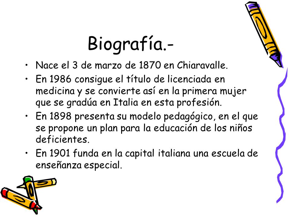 Biografía.- Nace el 3 de marzo de 1870 en Chiaravalle.