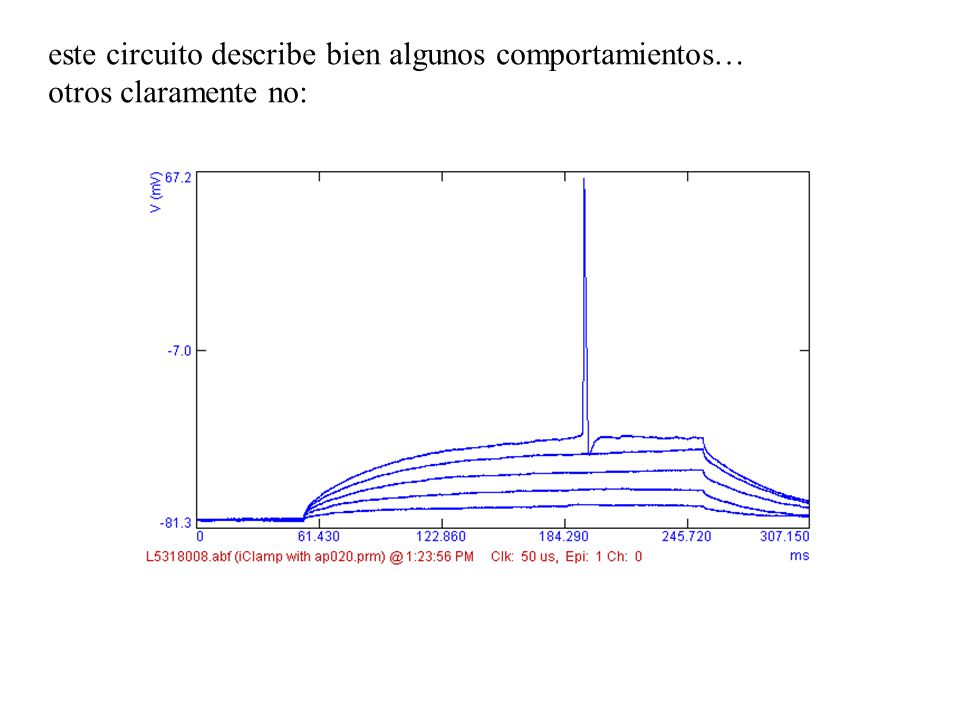 este circuito describe bien algunos comportamientos… otros claramente no: