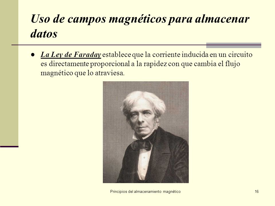 Uso de campos magnéticos para almacenar datos